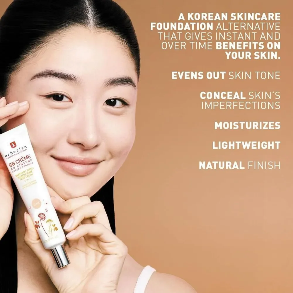 Erborian BB Cream SPF 20 Doré Golden/Tan Korean Skincare Makeup Hybrid 1.5 oz